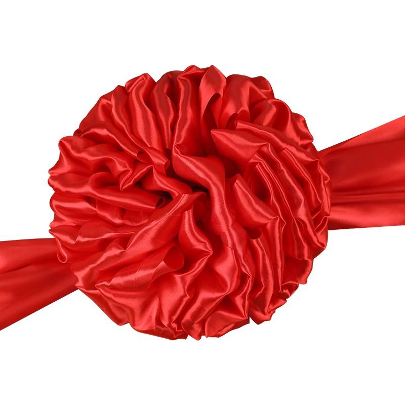 Große rote Seidenhortensienkugel für Hochzeiten, Banddurchschneidungen und Einweihungsfeiern
