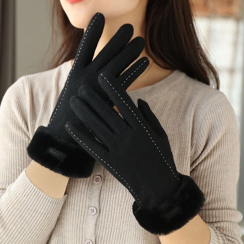 Cashmere Womens Touch Screen Gloves For Winter Warmth With Windproof Protection For Commuting