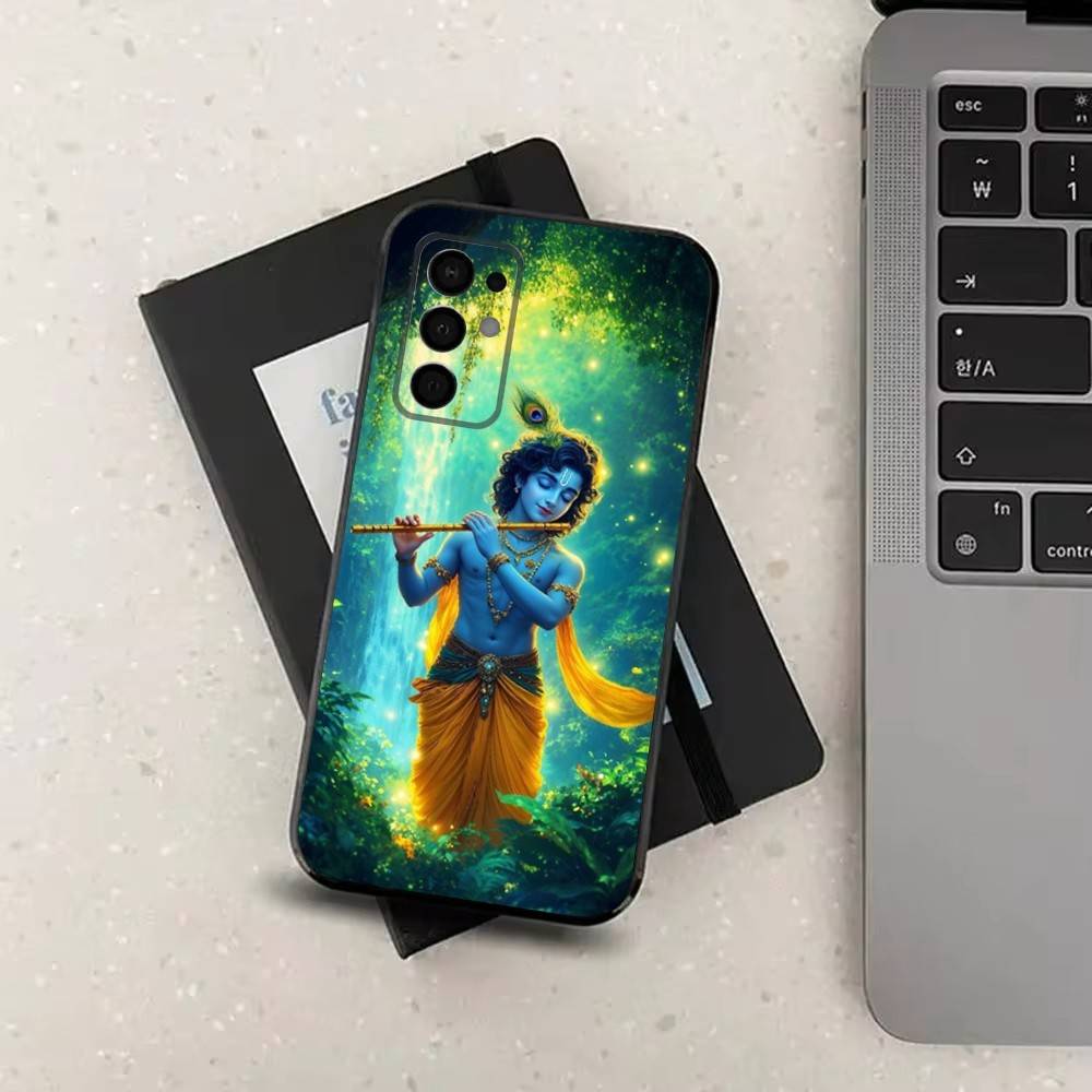 God Indian Lord Krishna Phone Case For Samsung Galaxy A73,31,8,9,53,32,72,41,J7,52,71,22,Note Soft Black Silicone Cover