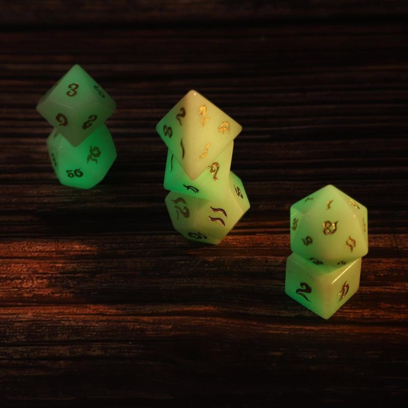Natural Luminous Stone Dice Multi-faceted Dice Different Sizes Digital Number Dice DIY Board Game Kids Educational Toys