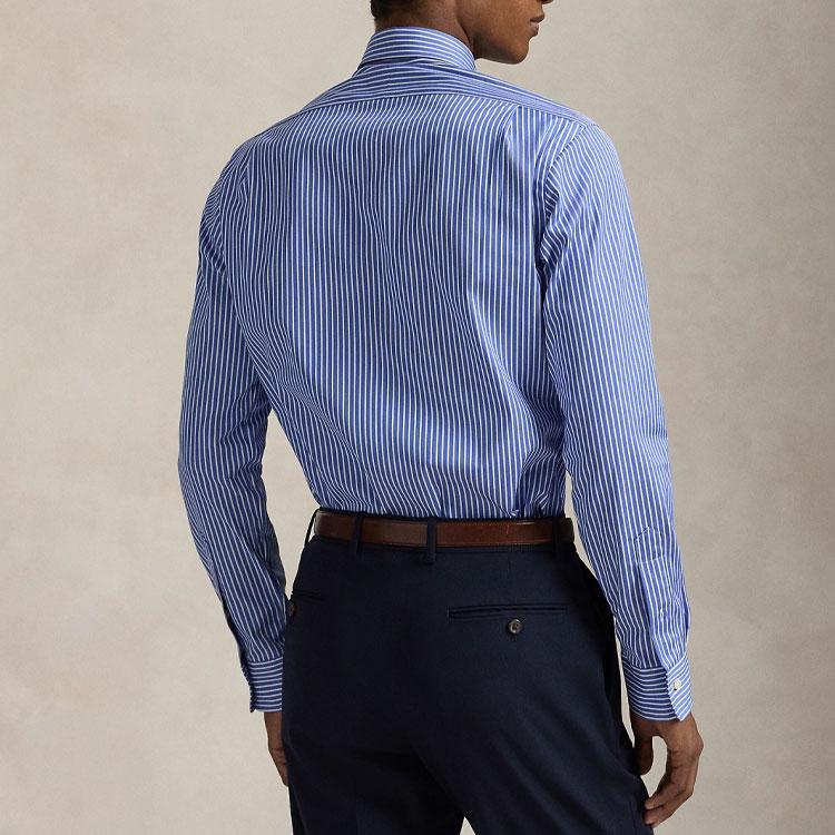 Polo Ralph Lauren Cotton Striped Poplin Shirt Men Shirts Blue MNPOWOV16824001-999