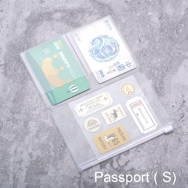 Fromthenon Transparent Traveler's Notebook Shell for Midori Planner Standard Filler Paper Storage Folder Cover School Stationery