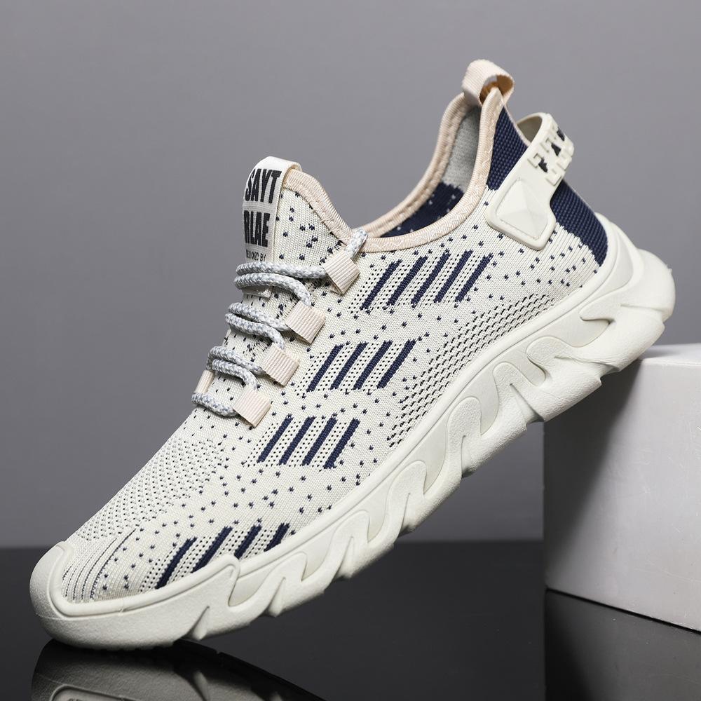 Men's shoes trendy mesh shoes spring shoes men's shoes outdoor casual men's sports shoes flying weaving new models