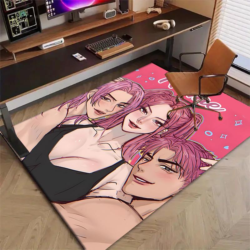 Custom KPop Demon Hunters Mat Personalized Name, Polyester Washable Indoor Entryway Rug, Gift for Christmas, Easter, Thanksgiving Day