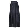 2020 Spring/Summer Pleated Midi Skirt: Plus Size High Waist Gold Beach Dress for Women