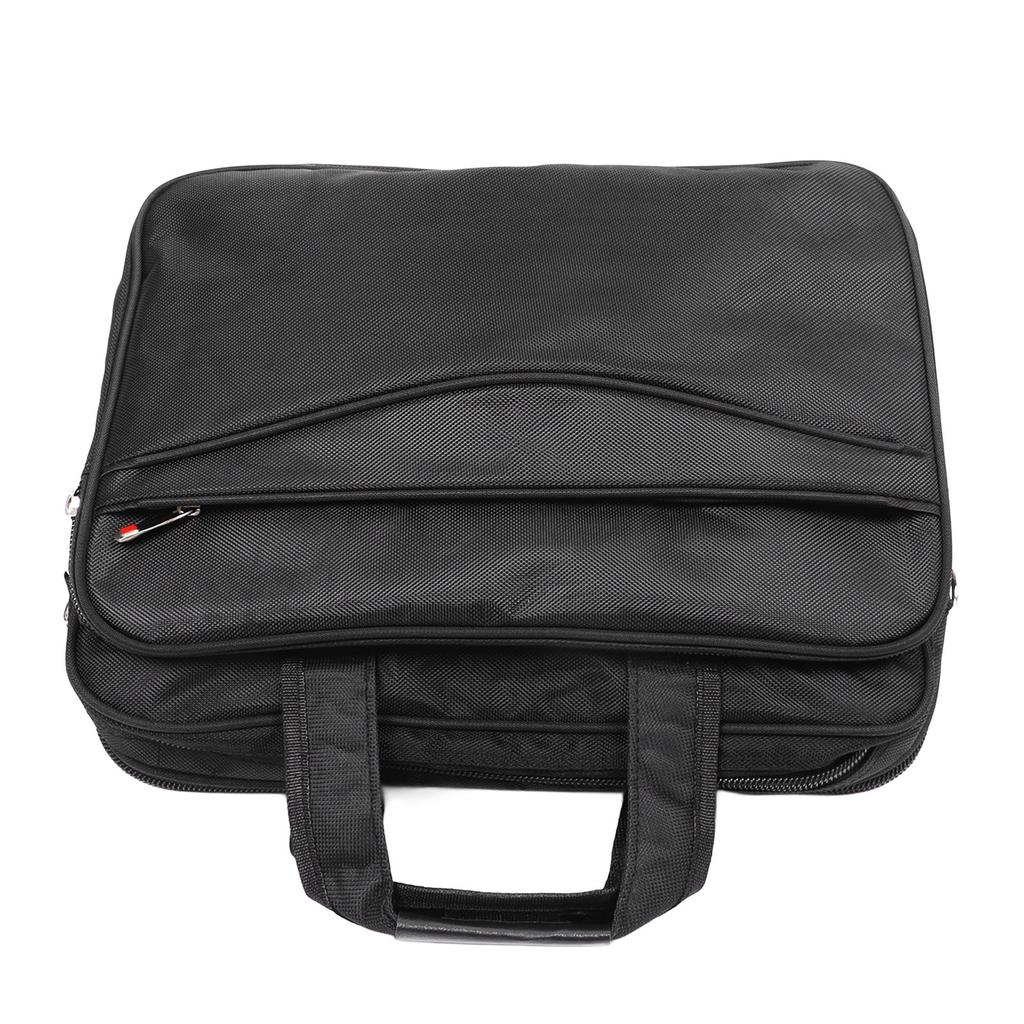 Czarna 15-calowa torba na ramię na laptop biznesowy do biura, podróży, wodoodporna, rozszerzalna, teczka na laptopa Czarna 15-calowa