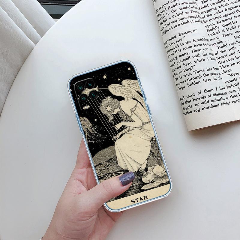 

QE10 Divination Tarot Transparent Phone Case for Motorola Moto G40 G04 G05 One Ace Action Fusion + Plus Hyper Macro Vision Zoom Motorola Moto G05