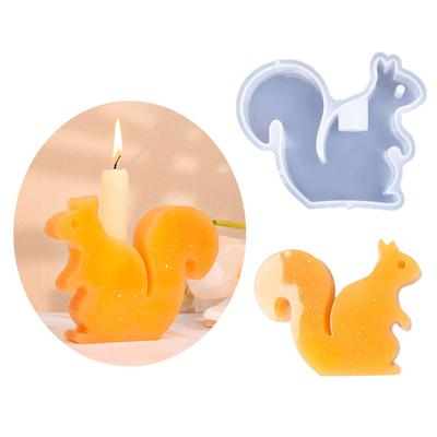 Epoxid-Kerzenständer-Silikonform, Kerzensockelform, Eichhörnchen-/Katzen-/Hundeform, Kerzenhalter-Formen, elegante Wohndekoration