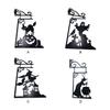 Klassisches Hexen-Silhouette Metall Gartenschild – Langlebiges Und Exquisites Handwerk Garten Eckschild