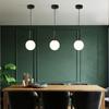 Melkekule Lysekrone Belysning Moderne LED Glass Pendellampe Messing Soverom Spisestue Trapper Tak Hengende Lampe Lysekroner Romdekor