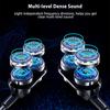 Dual Drivers Wired Headset Quad-core Dynamic Hi-fi Headphones Super Base Line Control With Mic