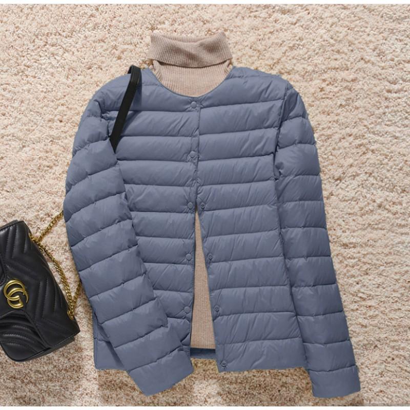 Womens Short Down Jacket 2026 Round Neck Slim Fit Lightweight Inner Wear Base Coat Plus Size Trendy