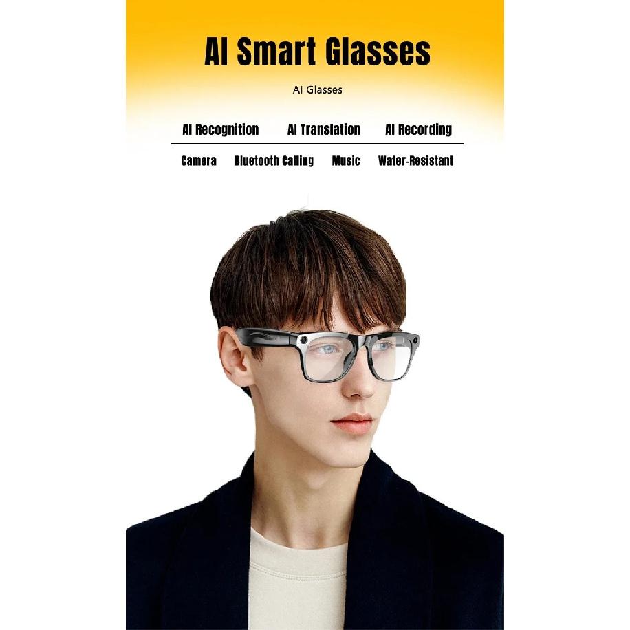 6K HD AI Camera Glasses 800MP Photochromic Multifunctional Smart Glasses Bluetooth Calling Photo Video ChatGPT Music Translation