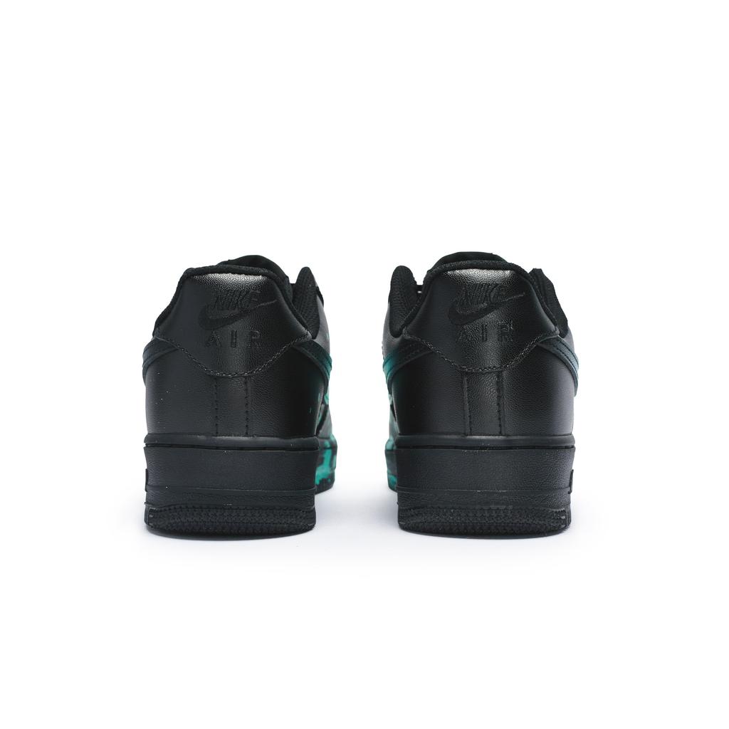 Nike Air Force 1 07 811 Manufacturing, Crazy Graffiti Blue, Special Shoe Box Low Top Skateboard Shoes Unisex Black Cyan CW2288-001(Team80-S-BOX)