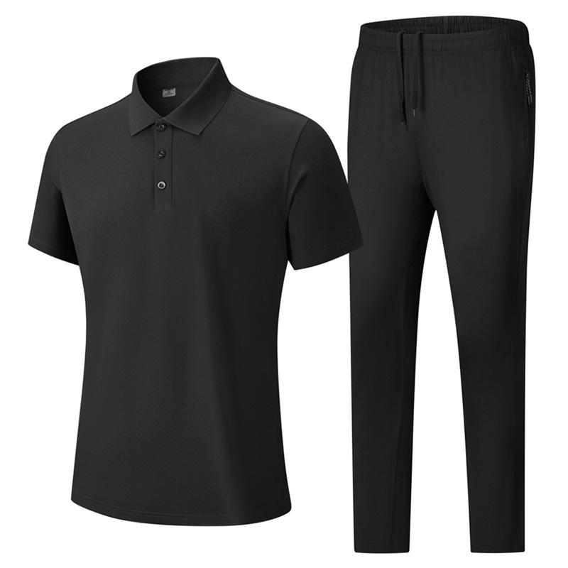 2026 Men's Casual Cotton Polo and Pants Set – Breathable, Comfortable, Customizable