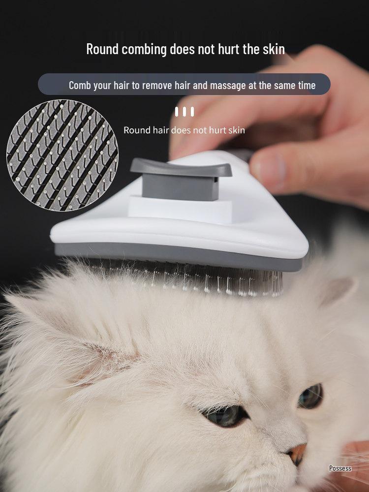 Pet Hair Removal Comb for Dogs & Cats – Detangles & Cleans Loose Hair