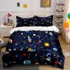 Kids Cartoon Space-Themed Bedding Set Soft Skin-Friendly Bedding Set Includes 1 Duvet Cover And 2 Pillowcase, Gift