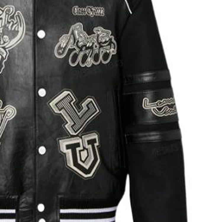 LOUIS VUITTON Pre Owned 2023 Applique detail Varsity Bomber Jacket 1AAUYZ
