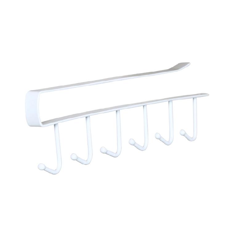 Многофункциональный держатель для чашек с 6 крючками кухонный аксессуар для хранения кружек и предметов повседневного использования в шкафу и на стене белый 599₽
