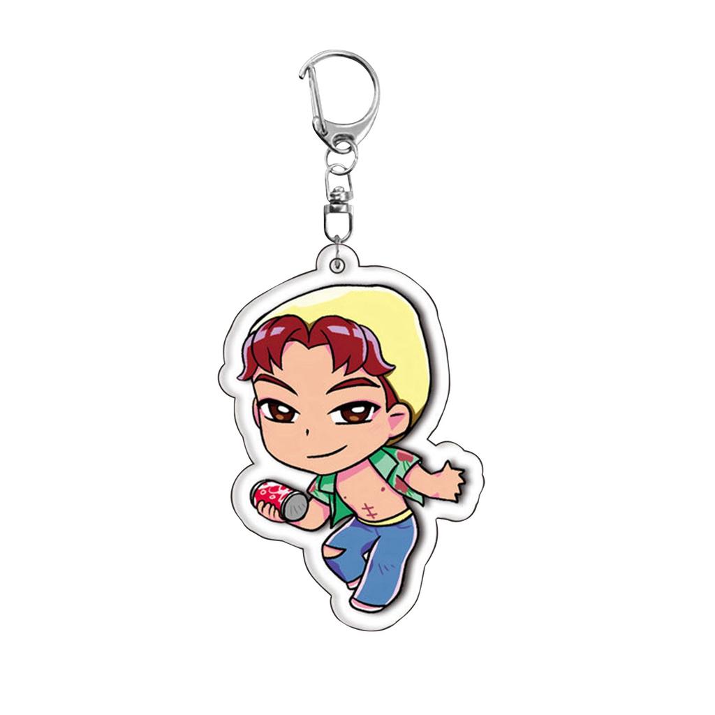 2d Acrylic Compass Support Stick Rocking Music Keychain Pendant Accessory