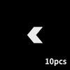 10pcs Reflective Arrow Sign Tape Warning Safety Sticker Night Driving Reflector Decals Body Sticker Auto Exterior Accessories