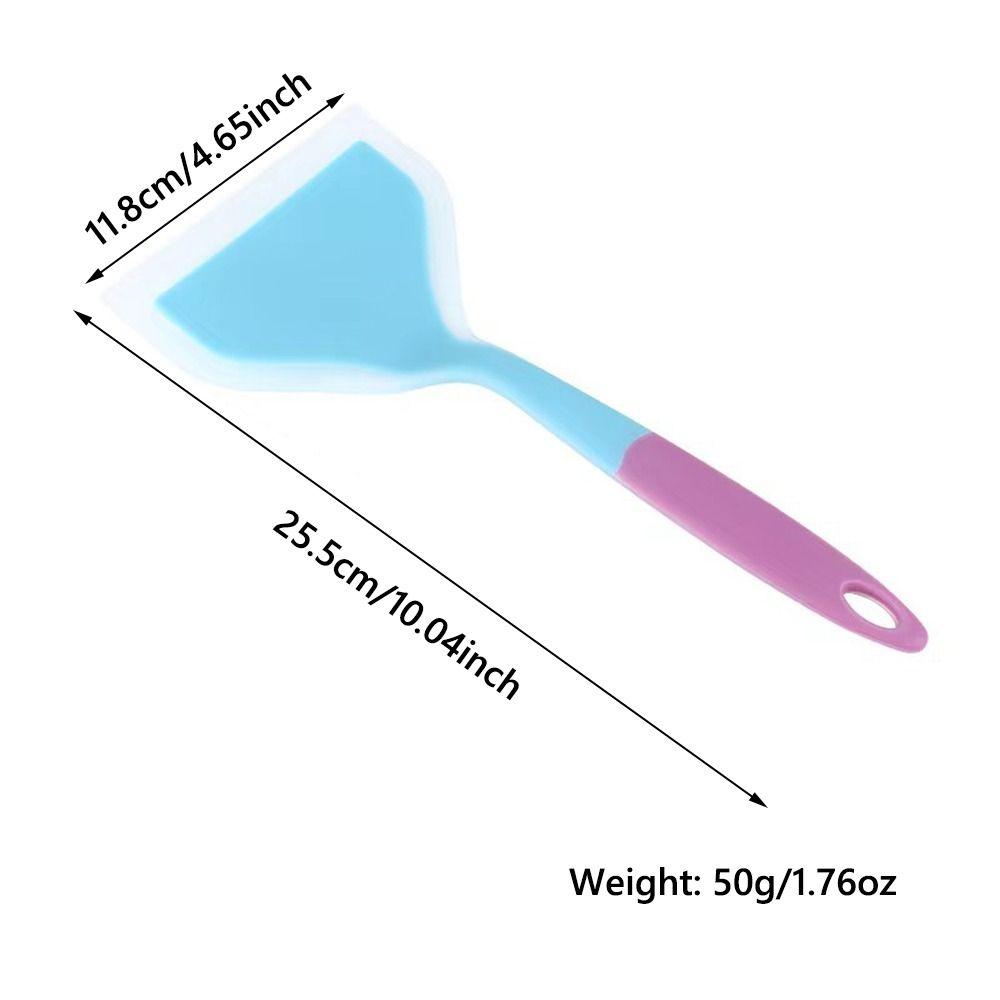 Wide Pancake Spatula Heat-Resistant Cooking Tool Silicone Turner  For Eggs, Fish, and Frying