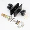 Modern Alloy Passage Door Locks Matte Black Finish Alloy Easy Installation Kits With Keys Plate Screws