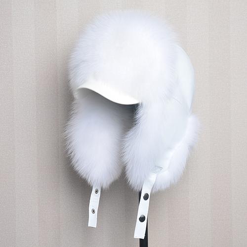 Hot High-end Luxury Fur Hat Men's Fox Fur Hat Lei Feng Cap Ear Cap Fur Necessary Hat Real Fur Hat 100% Sheepskin Top Fox Hat