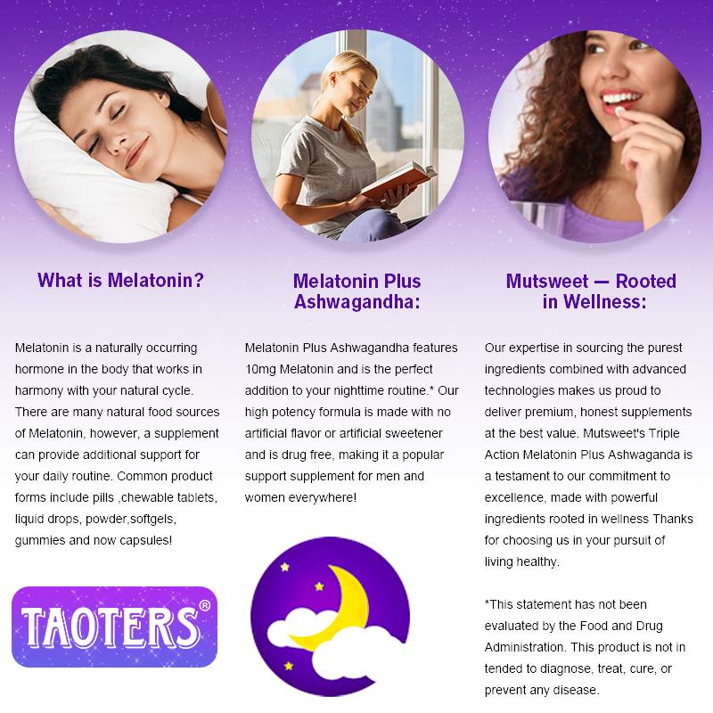 Taoters Herbaceous regulates daily routine and helps fall asleep with 120 capsules