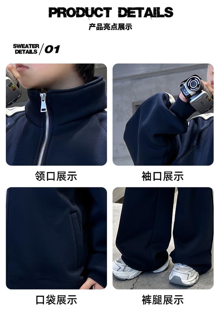 Boys' Spring and Autumn Set 2026 New Children's Spring and Autumn Sportswear, Two piece Set for Boys' Spring, Cool, Handsome, and Trendy