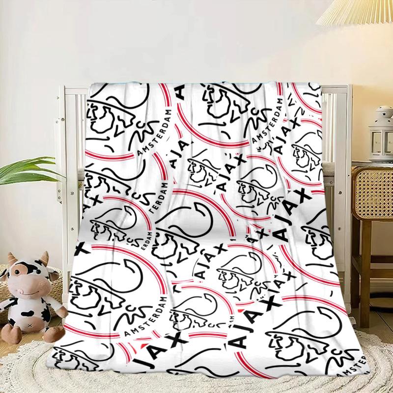 Design Emblema AFC Ajax Coperta Portatile/Coperta Morbida Coperta per Letto Adatta per Viaggi Campeggio Soggiorni Uffici Divani Regali per Fan