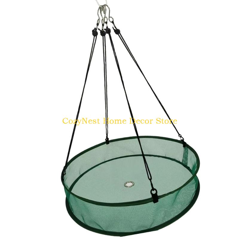 92MF Heavy Duty Hanging Bird Feeder Catcher Tray with Fiberglass Mesh for Outdoor Garden Debris Collecting