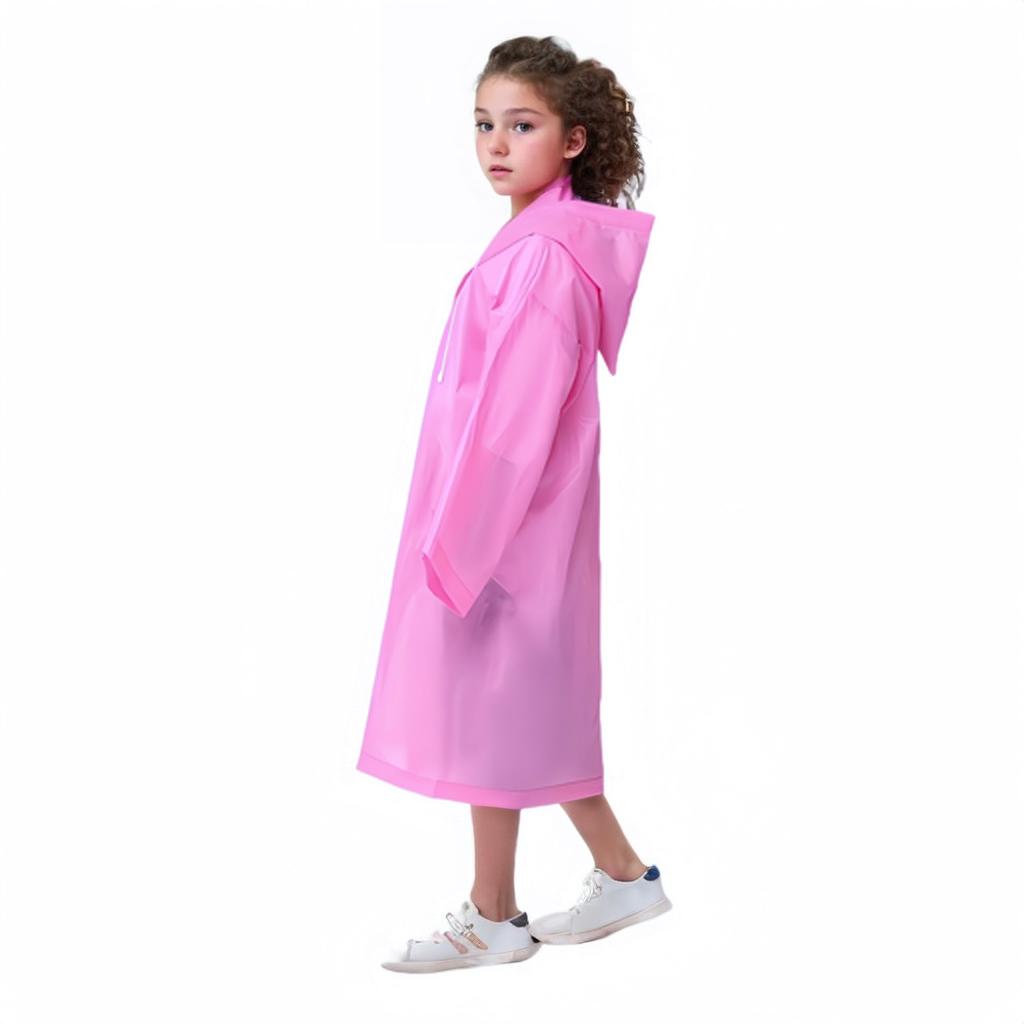 EVA children's raincoat thickened + disposable raincoat whole body rainstorm protection outdoor tourism walking school poncho