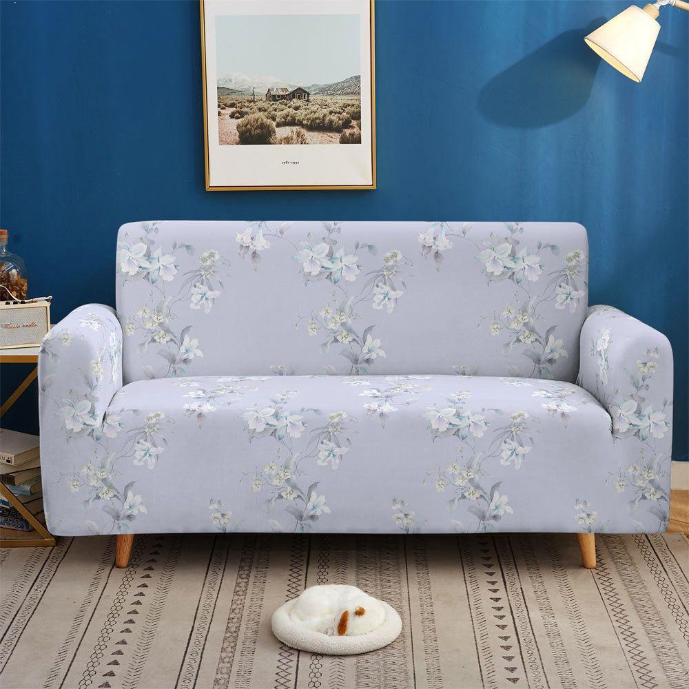 Small Floral Non-Slip Elastic Sofa Cover Pad Universal All-Inclusive Sofa Cover 3D Digital Printing