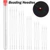 DIY Collapsible Big Eye Needles Long Straight Stainless Steel Seed Beads Needles Beading Needles