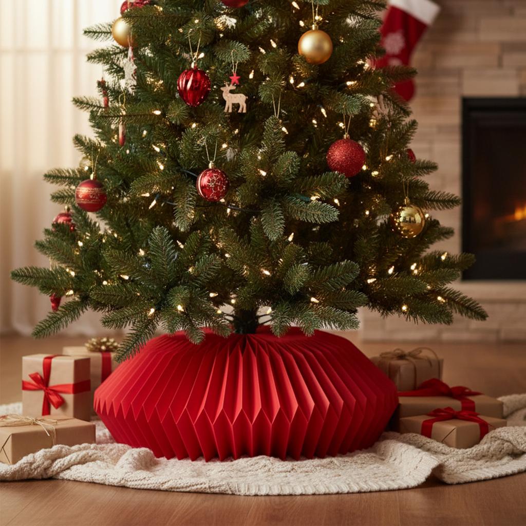 Artificial Tree Christmas Tree Ring 60cm-70cm Diameter Foldable Christmas Tree Base Ring for Home Decor Xmas Gift