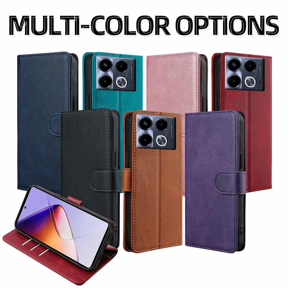 Business Flip Leather Cover For Infinix Note 40 30 Pro Note 30 VIP Infinix Note 30i Magnetic Book Case Funda With Money Clip