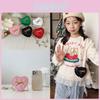 Kids Summer Girls Kids Cute Heart Pu Crossbody Bag For Daily Use