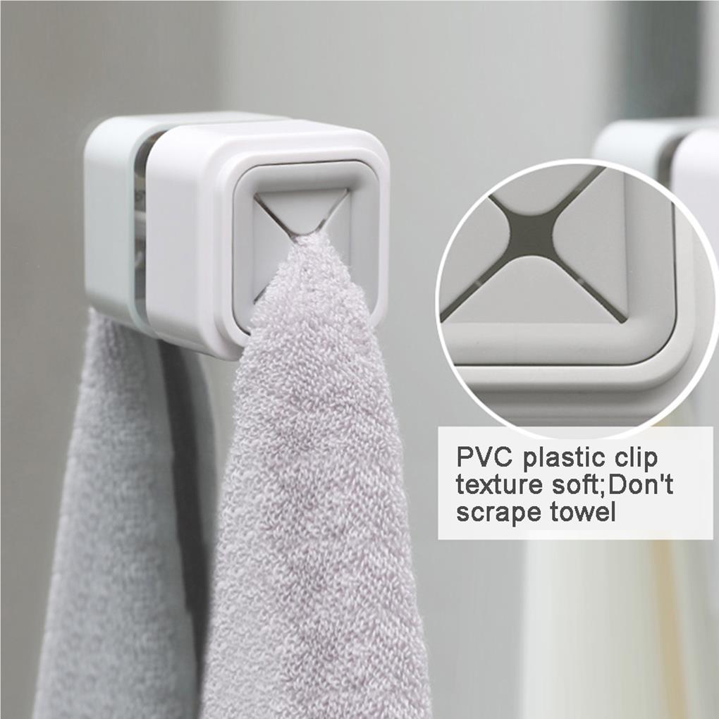 Convenient Self-adhesive Towel Holder Traceless Adhesive Tape Wear-resistant Storage Hooks Washing Wall-mounted Sucker Hook