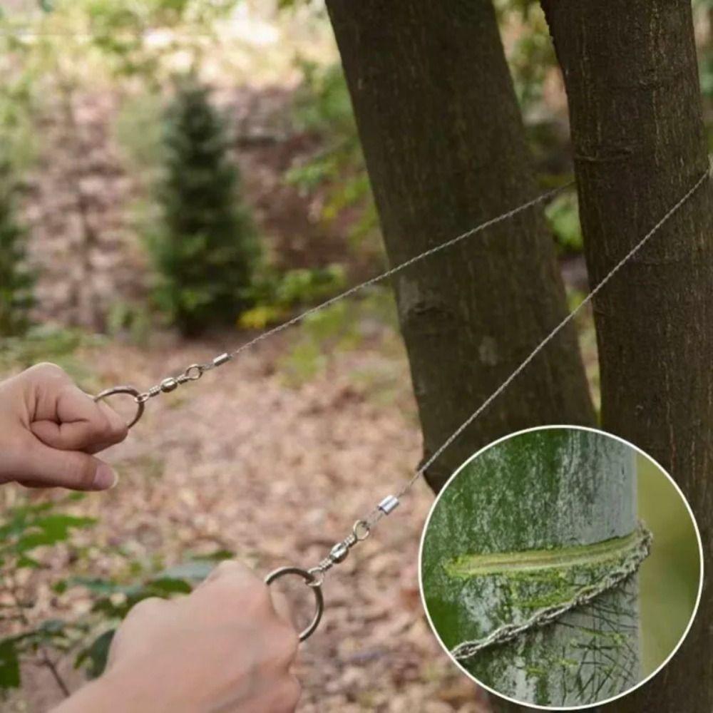 2pcs High-Quality Stainless Steel Wire Saw Portable Design Durable Material Cable Saw Strong Construction