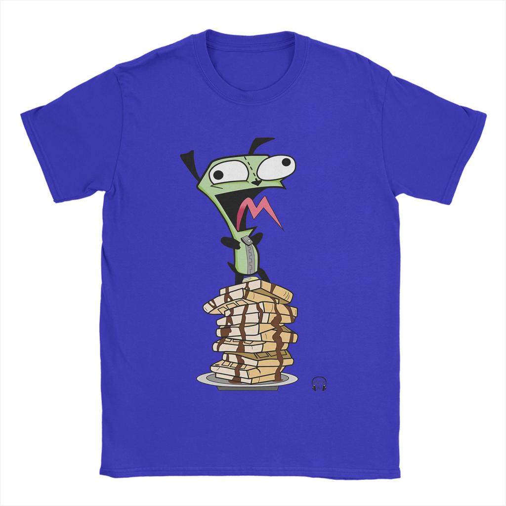Invaders Zims Cotton T-Shirt For Man Summer  Classic T Shirts O-Neck Leisure Tees Oversize Cheap Tops