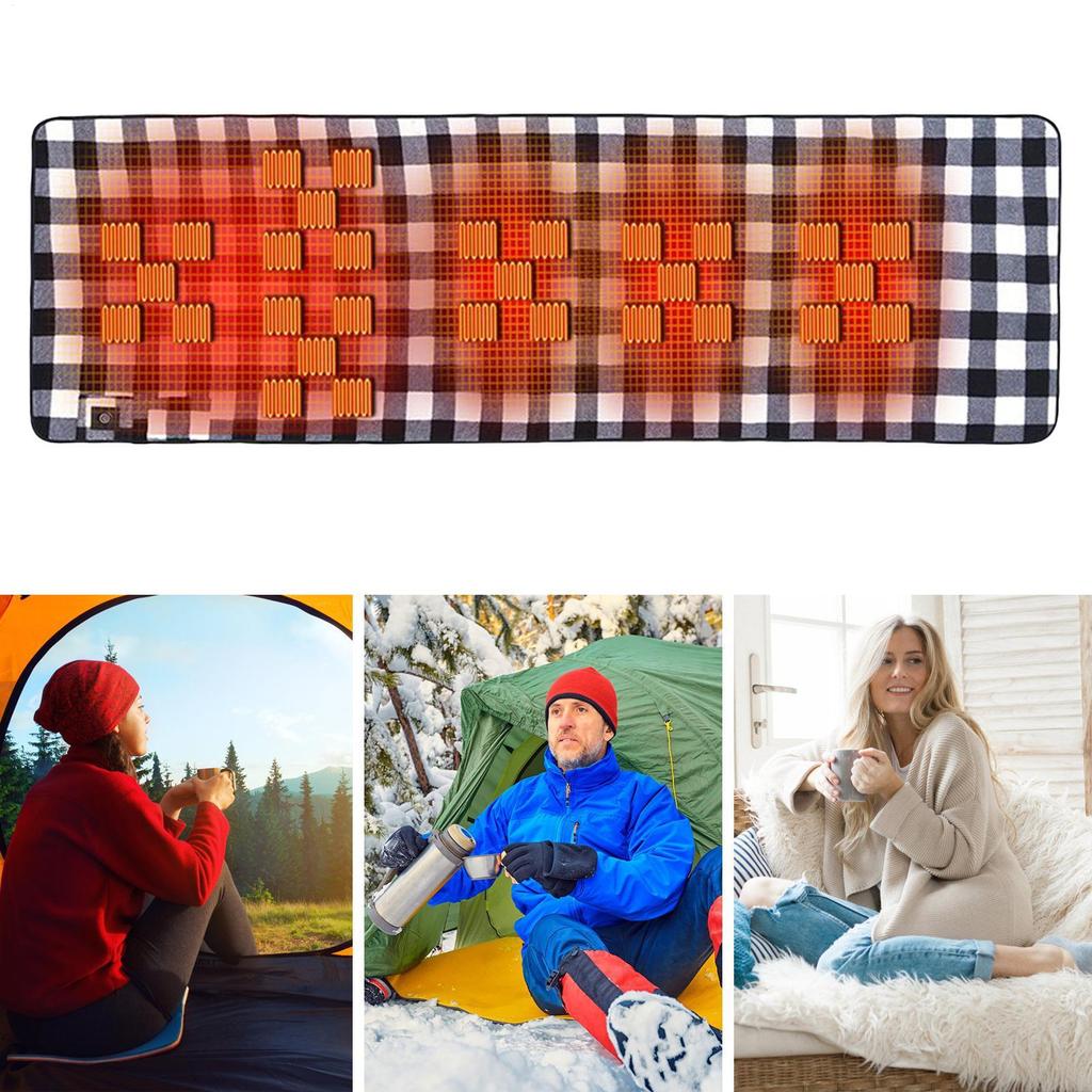 Heated Sleeping Bag Outdoor Camping 3 Speed Adjustment Winter Cotton USB Interfaces Electric Heating Sleeping Pad