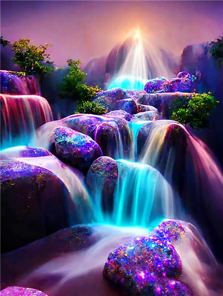 

Алмазная живопись Новая коллекция Фэнтези Водопад Полная квадратная/круглая вышивка Мозаика Цветное дерево Пейзаж Домашний декор Full Round 20x30CM