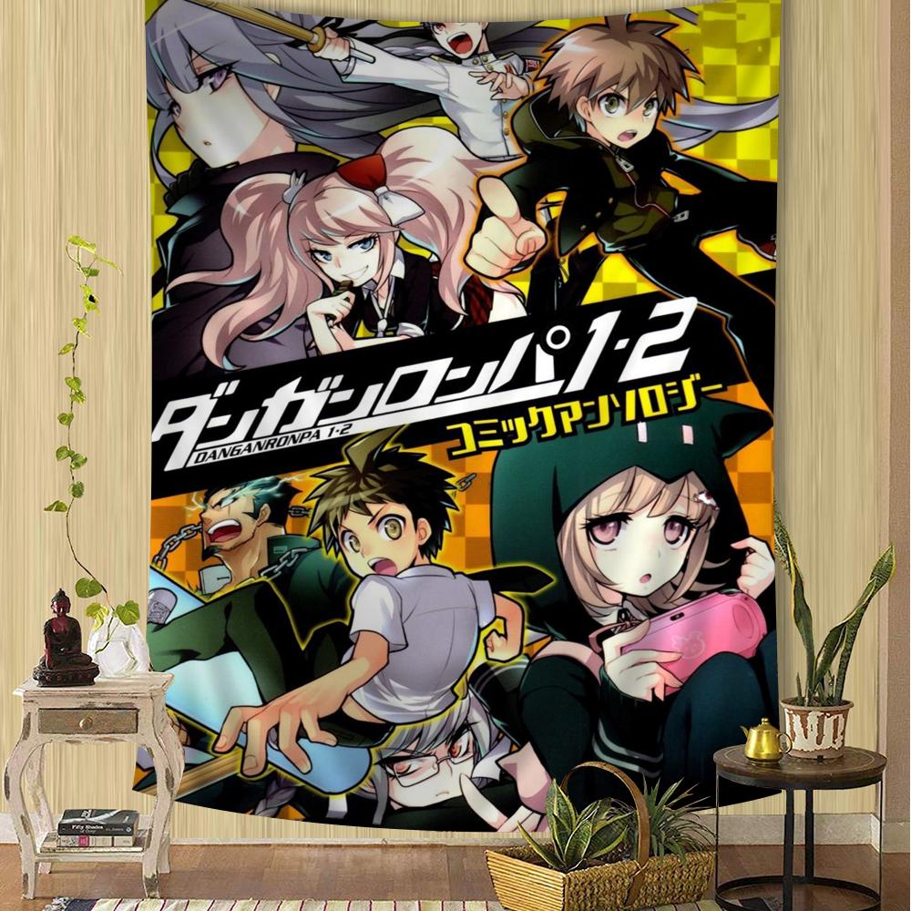 Anime danganronpa heiß Anime Wandteppich Hängend Tarot Hippie Wandteppiche Schlafsaal Wandbehang Laken