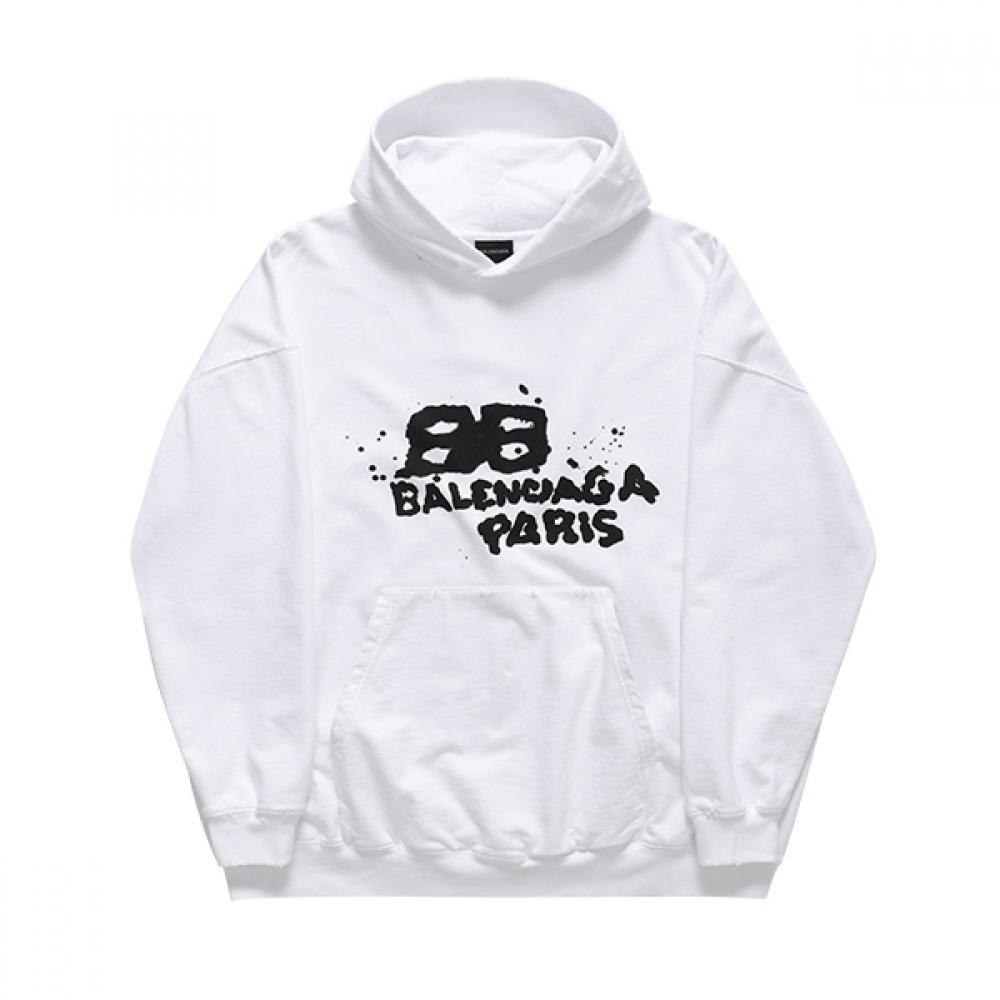 

Balenciaga 620947 Tnvq1 9040 Худі для жінок з капюшоном, велике, з принтом Hand Drone Bb Icon 620947 TNVQ1 9040 (M)