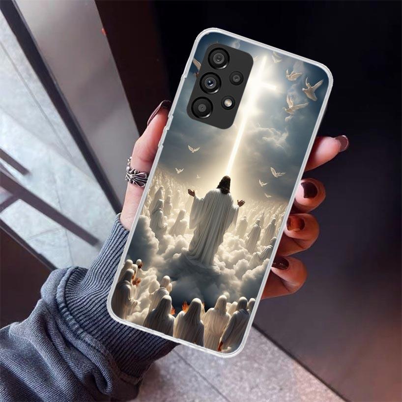 Christian Cross Design Phone Case For Samsung Galaxy A17 A57 A37 A16 A26 A36 A56 A15 A25 A35 A55 A14 A13 A54 A53 A34 A24 A33 A23