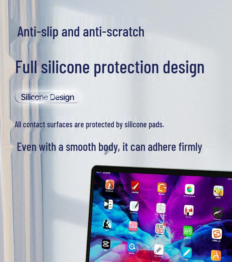 Aluminum Alloy Rotating Laptop Stand with Heat Dissipation, Folding and Height Adjustable.