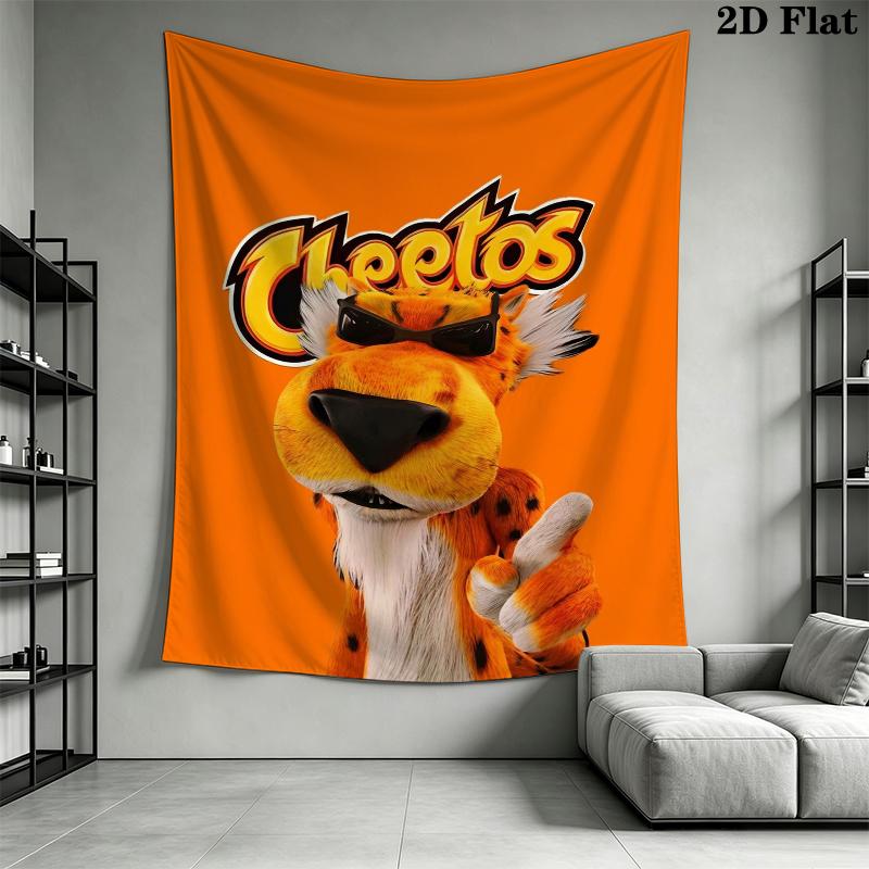 Chester Cheetah Wall Tapestry Aesthetic Wall Hanging Printed Fabric Blanket Decorative Tapestries for Bedroom Living Room Home Decor
