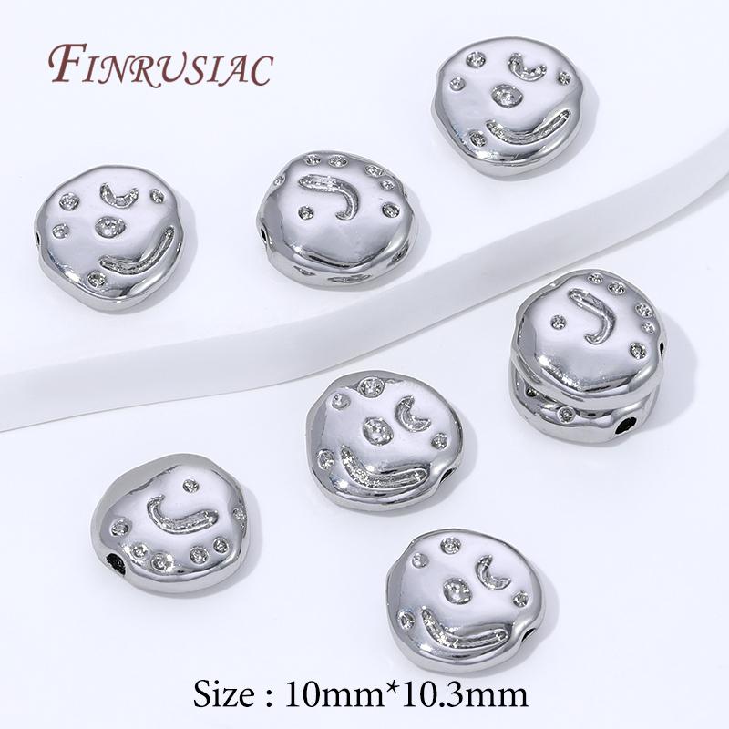 4/8Pcs 18K Gold Plated Decorative Beads,Spacer Beads For Jewelry Making,Metal Separator Bead For Bracelets DIY Accessories