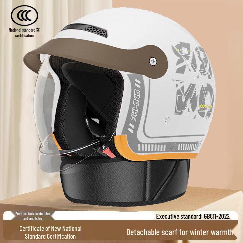 Unisex 3C Certified Electric Scooter Helmet with Hidden Visor – All-Season, Winter-Ready, Men’s and Women’s Safety Protection.